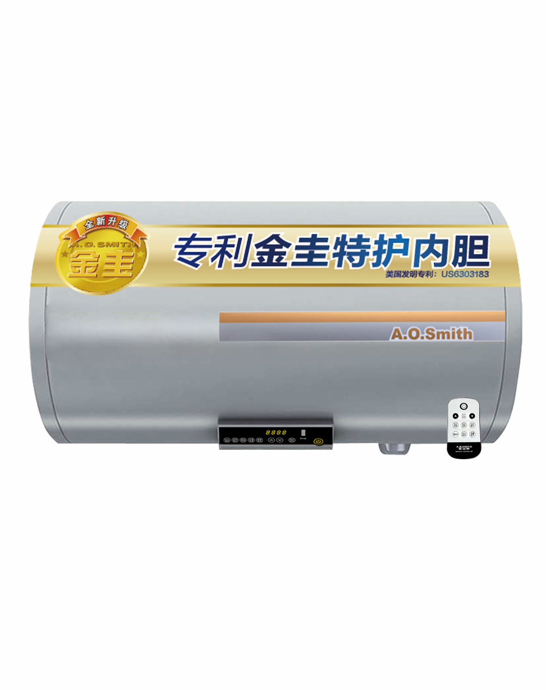 o.史密斯 80升無線遙控電熱水器 10升廚寶套餐 f380 ewh-10b2 美國灰