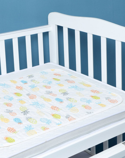 婴儿隔尿垫防水透气纯棉可洗 新生儿用品(夏威夷沙拉)菠萝