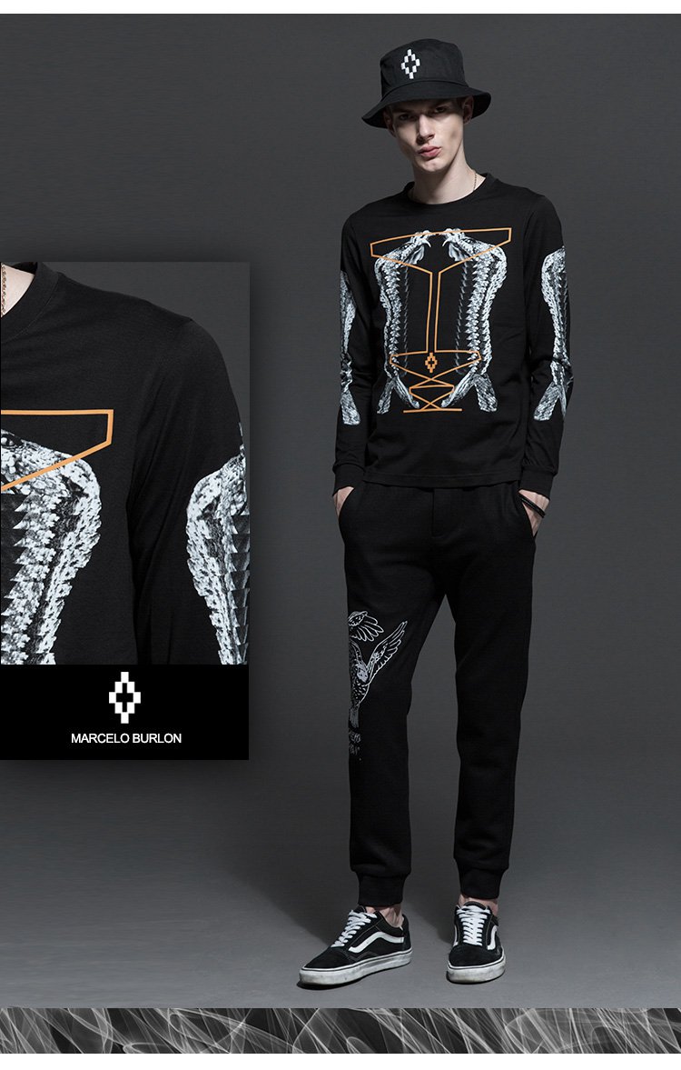 个性时尚潮品霸气动物图案长袖t恤