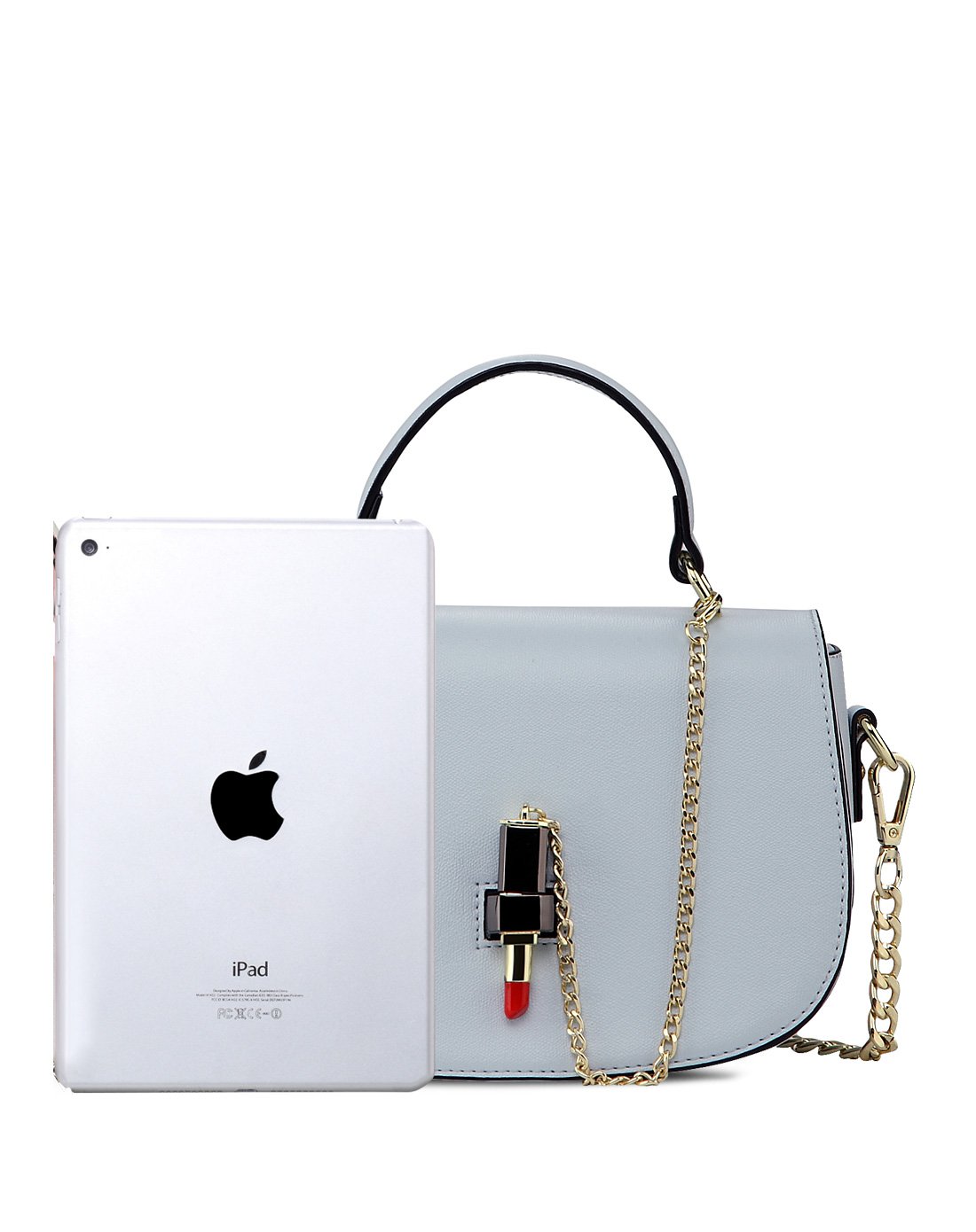 2017新款女包口红锁扣百搭手提包韩版斜挎单肩包女欢乐颂蓝色