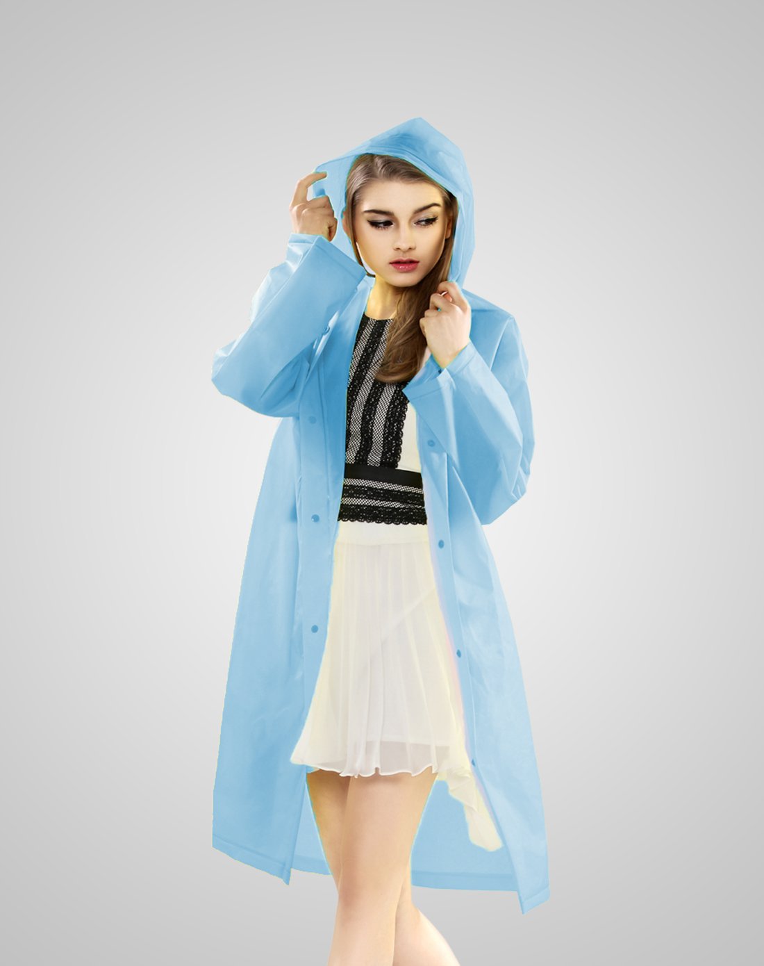 天堂伞 时尚柔软亲肤透气果冻胶风雨衣(e001风雨衣)