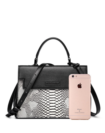 卡丹路(cardanro)新品女款撞色系列动物纹时尚单肩包手提包女包