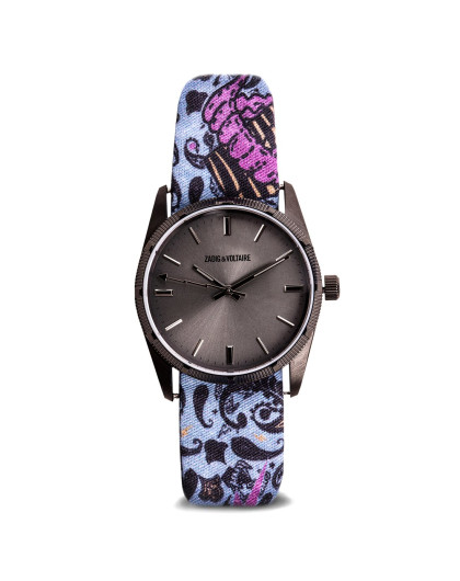 zadig&voltaire 值得私藏的法国腕表黑盘织布表带石英腕表-冒险者zvf