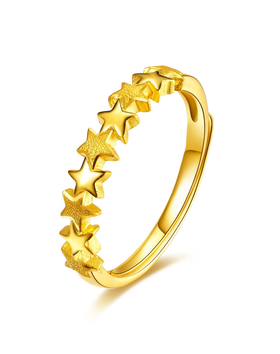 金至尊3dgold珠宝专场金至尊 足金星星戒指(计价)3d51-dfjz0070_唯品