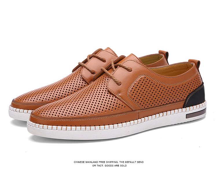 超纤镂空冲孔鞋