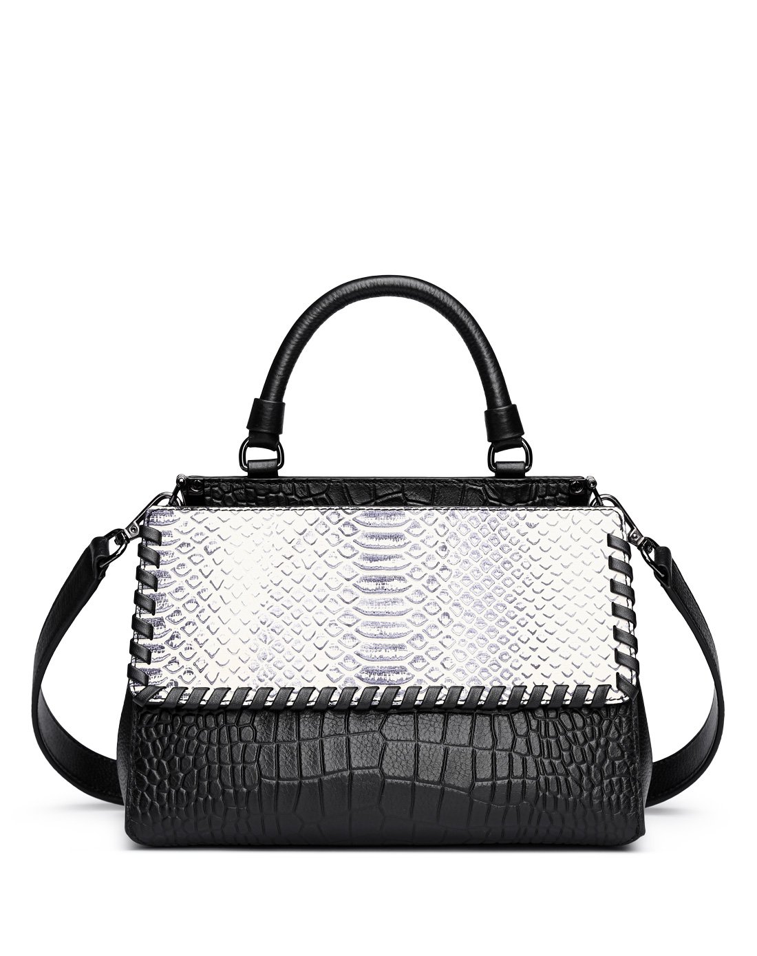 卡丹路(cardanro)新款牛皮优雅气质手提包单肩包斜挎包包女包