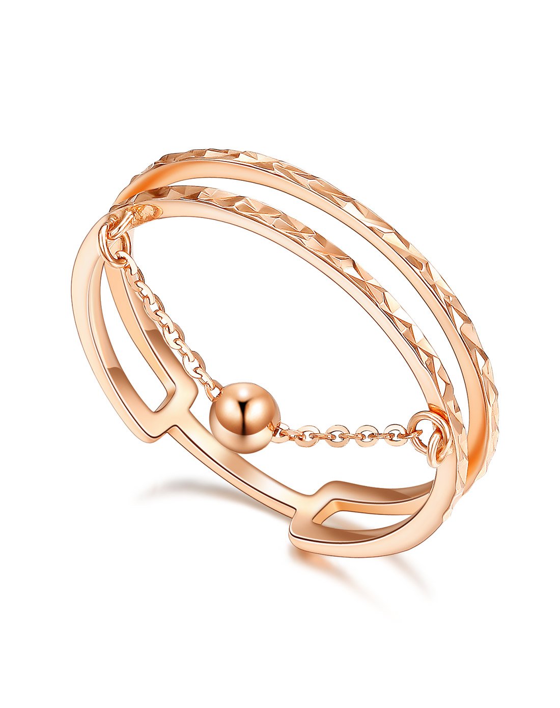 潮宏基梵迪 曳珠 红18k金戒指-定价