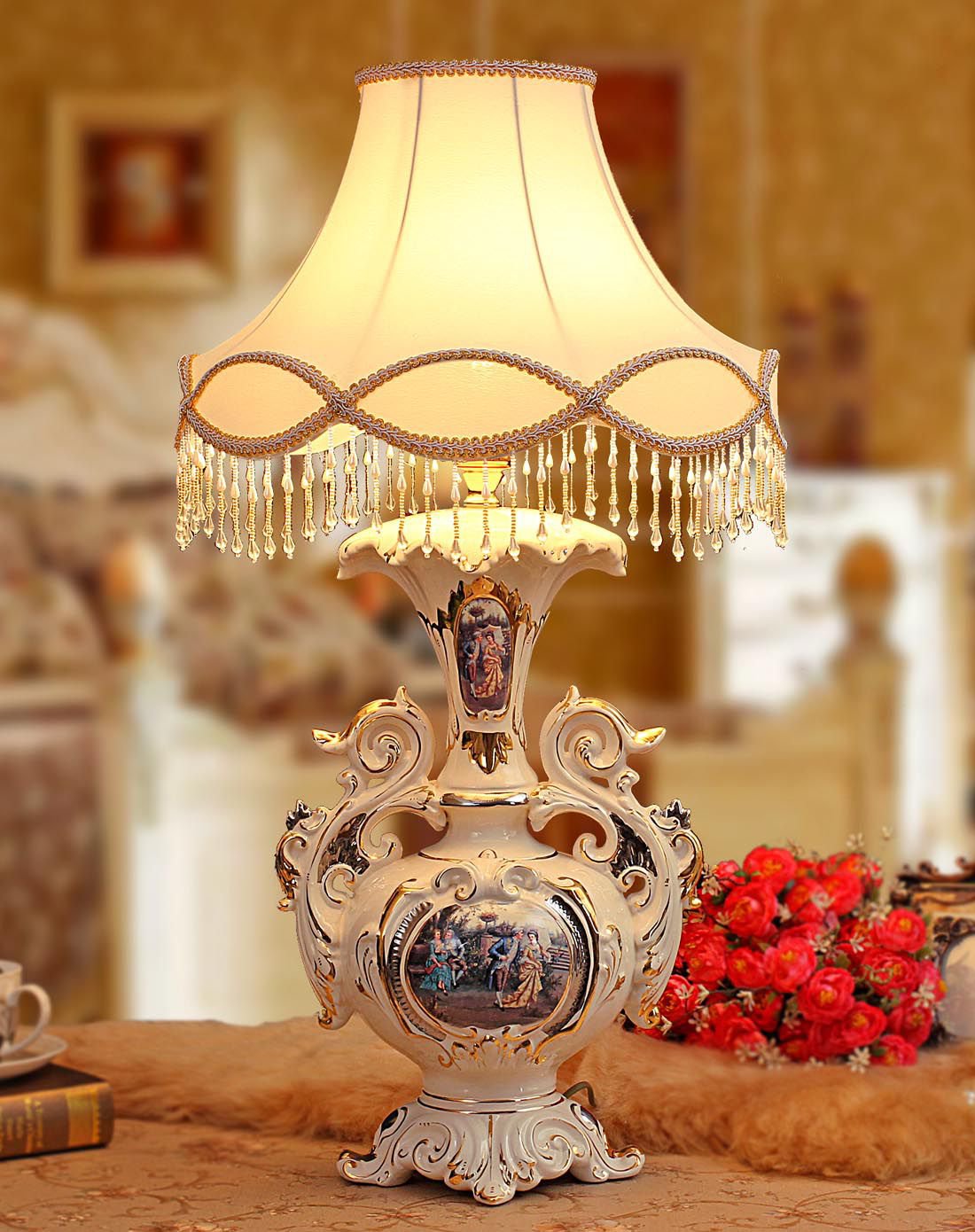 清仓特惠-皇室宫廷描金陶瓷台灯