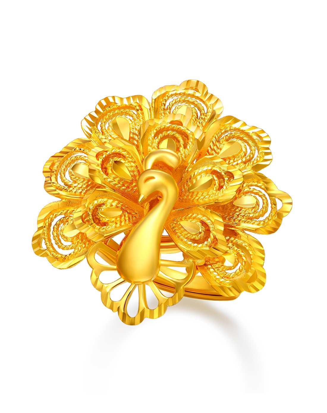 百泰首饰batar jewellery珠宝专场 百泰 足金锦雀仙姿戒指(计价)