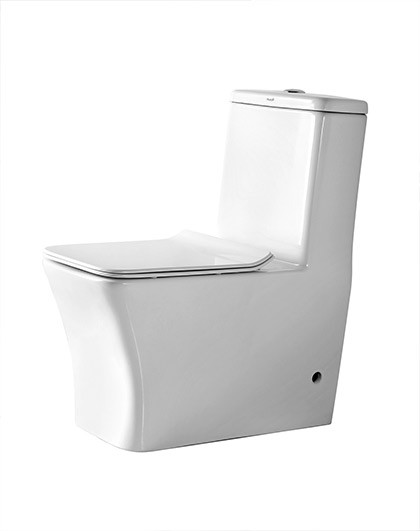 华艺卫浴方形奢华超强虹吸马桶