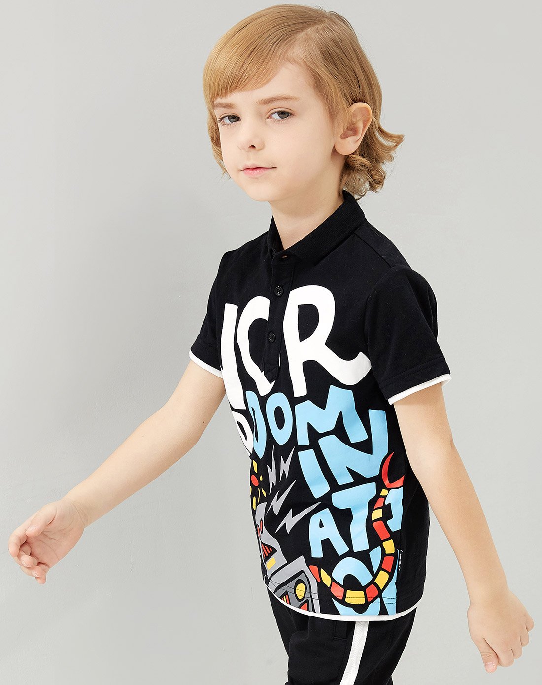 mqd童装男童短袖t恤夏季2017新款儿童polo衫