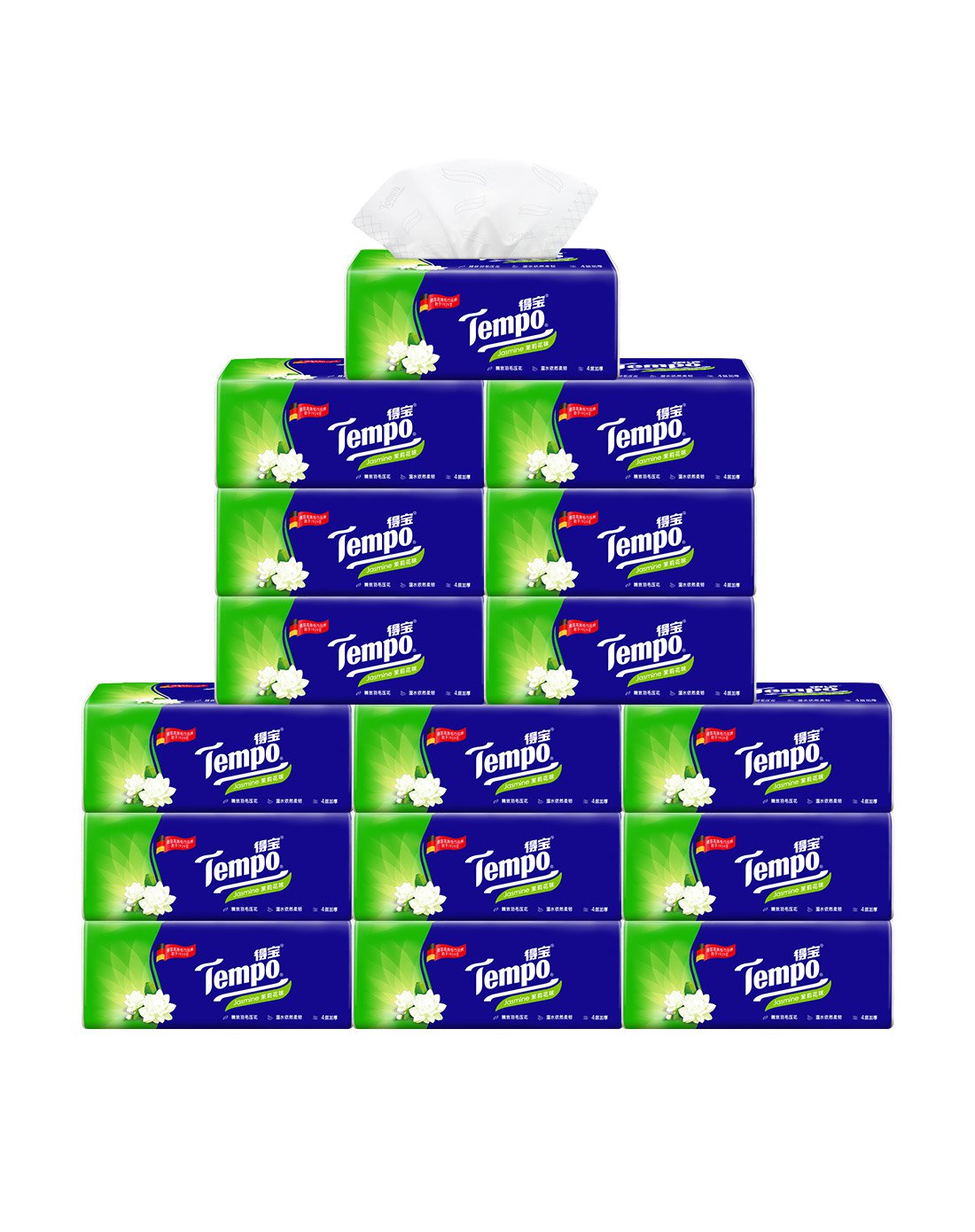 得宝抽取式面巾纸16包(茉莉花味)