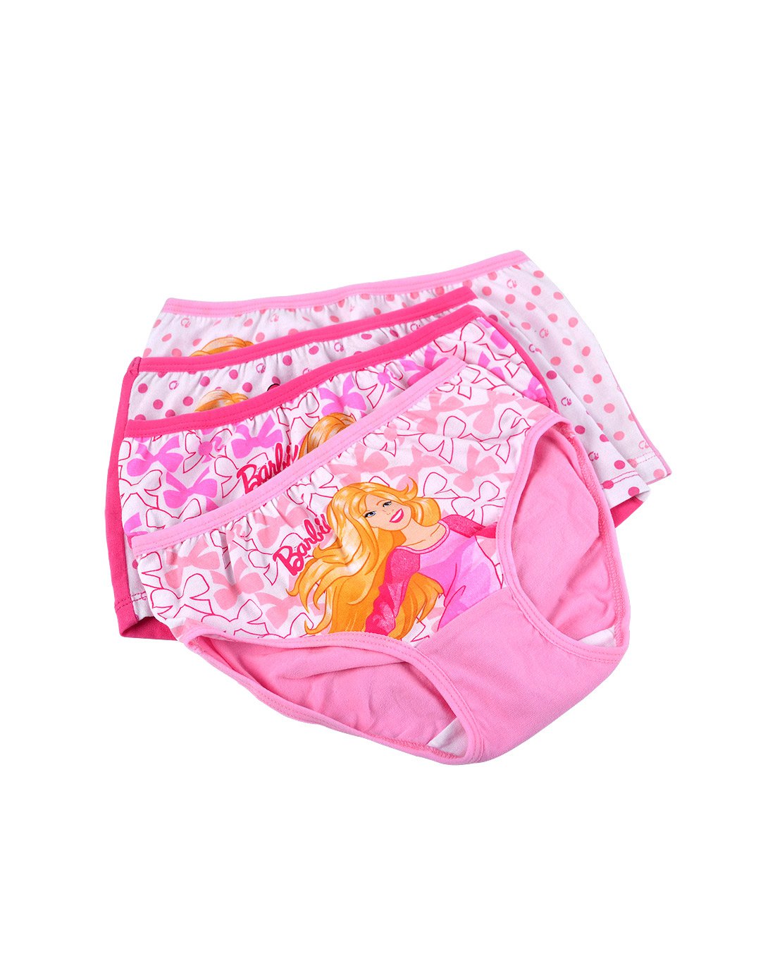 芭比女童混色4条装棉质内裤套装