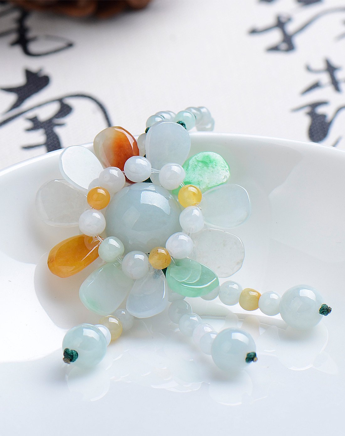 filial&love玉石专场冰种色辣翡翠编织项链a货附证书fn43410_唯品会