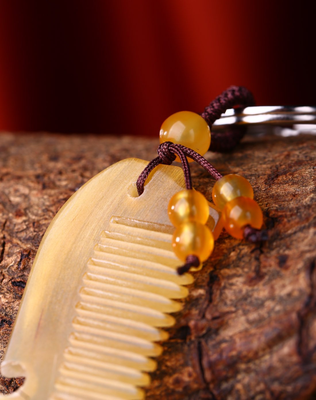 羚羊角小梳挂件 生日