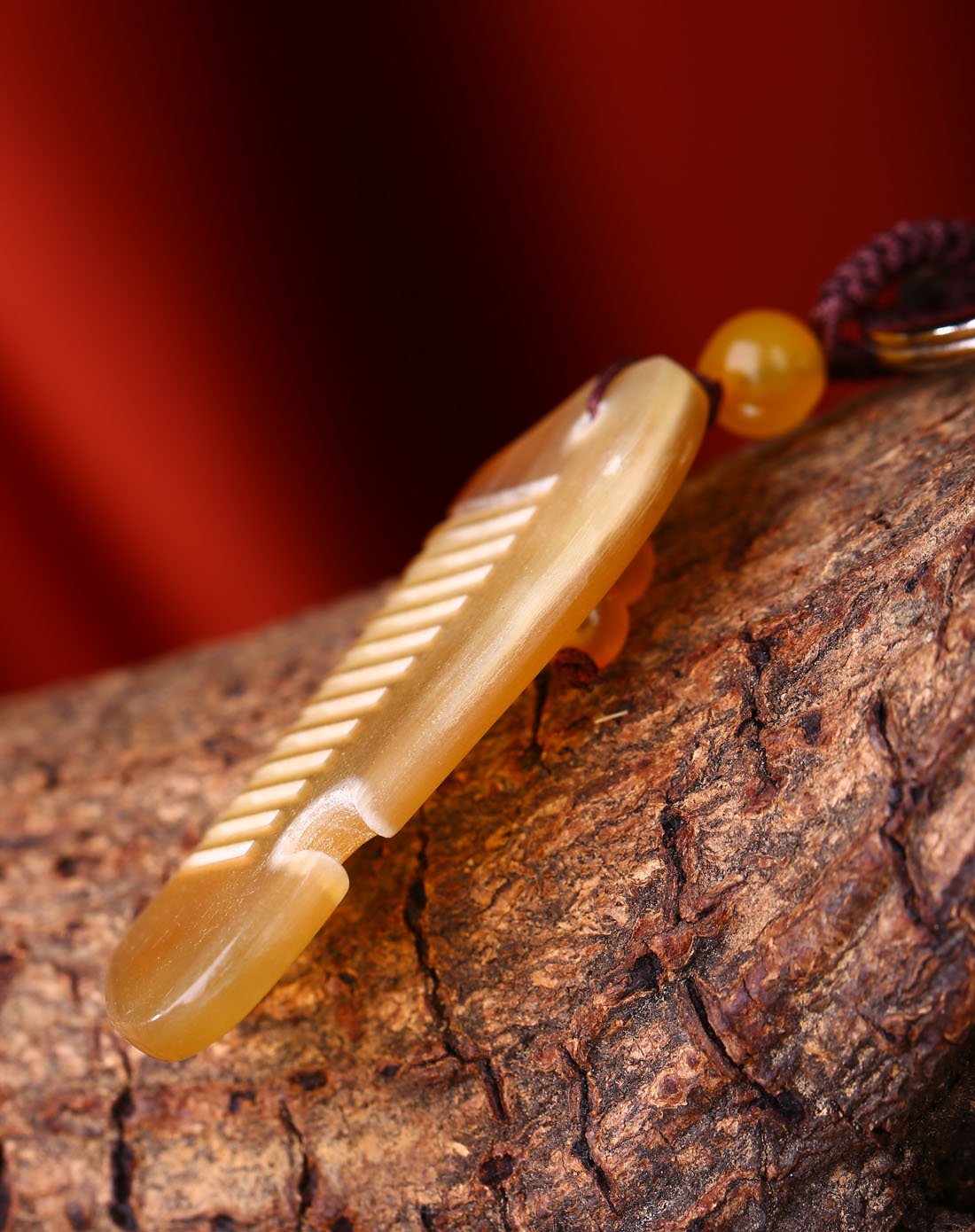 羚羊角小梳挂件 生日