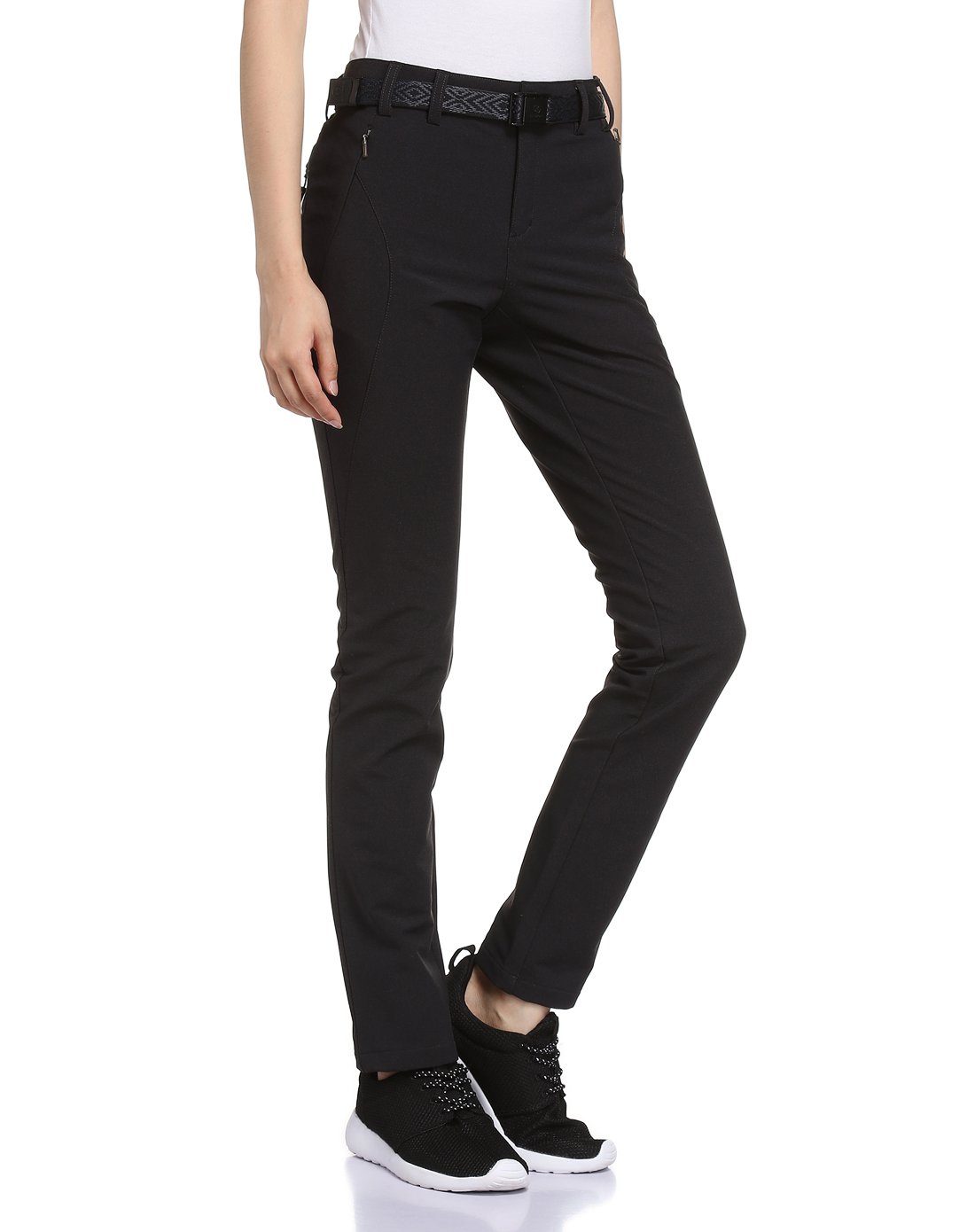 女士黑色时尚休闲裤子