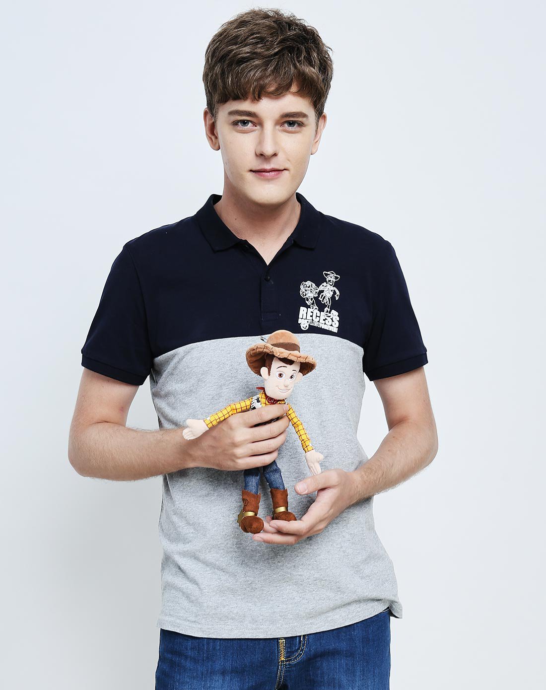男装迪士尼皮克斯印花短袖polo衫
