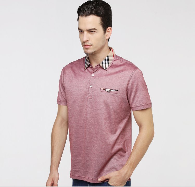 翻领净色双丝光棉装饰口袋短袖t恤 品牌名称: 莱恩雷迪 商品名称