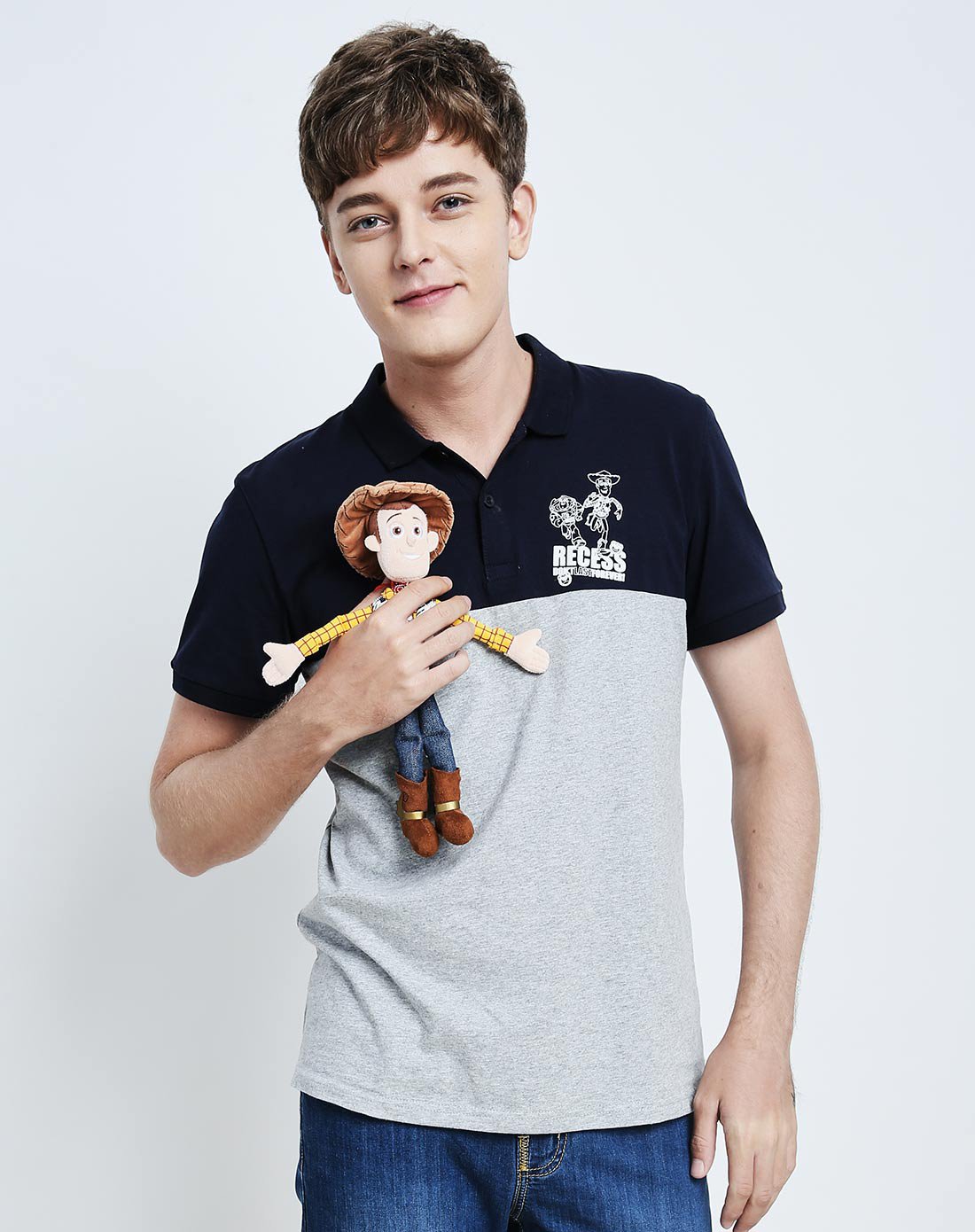 男装迪士尼皮克斯印花短袖polo衫