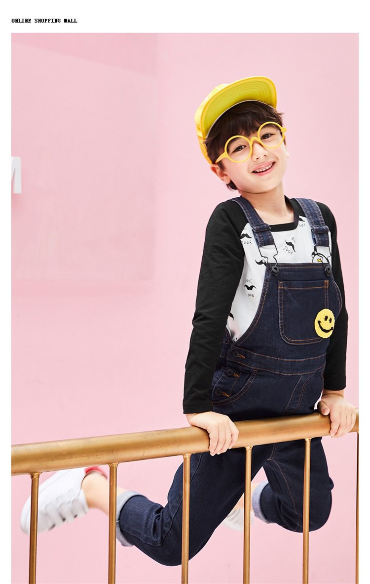 男童牛仔背带裤