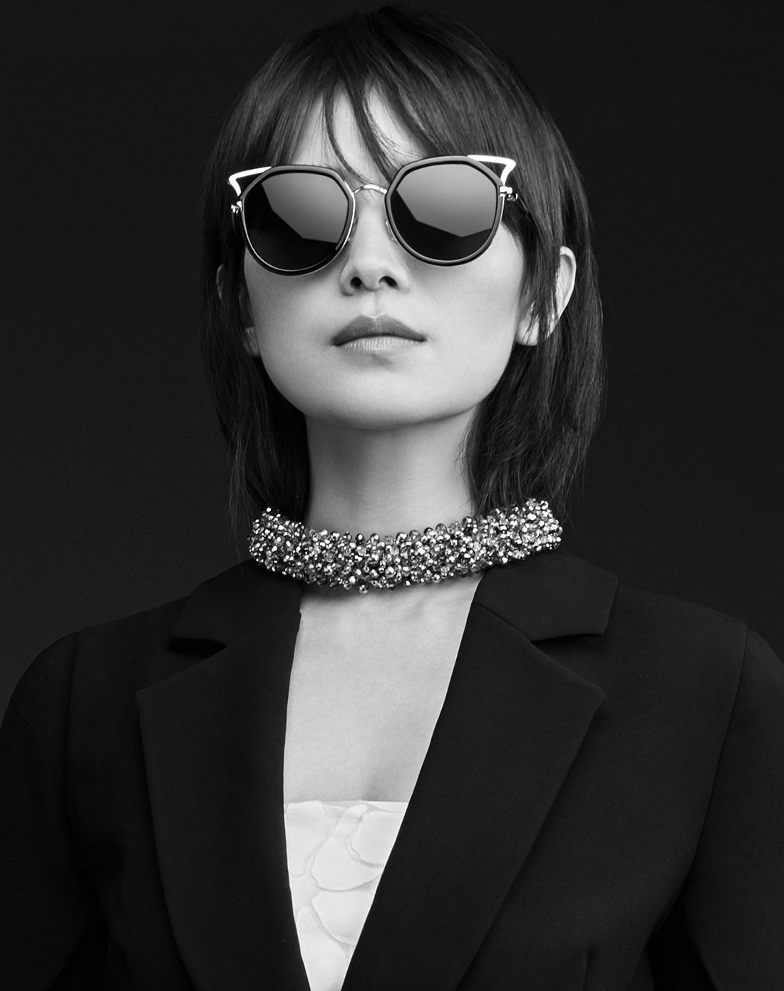 帕森【宋佳明星同款】偏光太阳镜女士时尚猫眼大框潮墨镜