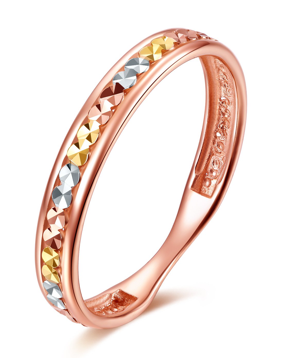 千禧之星millennium star珠宝专场 亏本清仓 18k金时尚三色彩金戒指