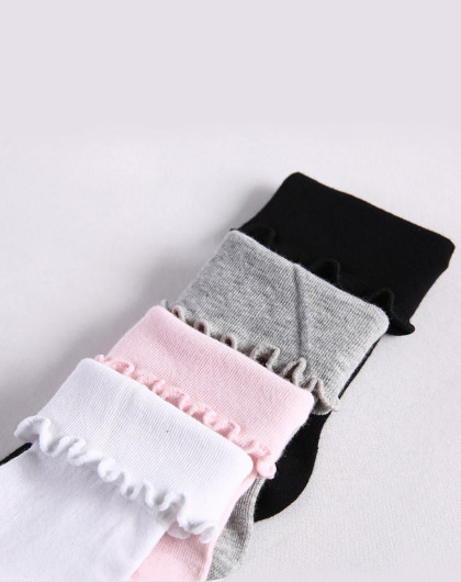 女童时尚小鱼荷叶边袜子(一双)