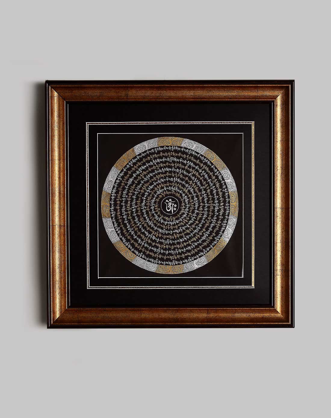 纯手工唐卡装饰画 种子字坛城挂画