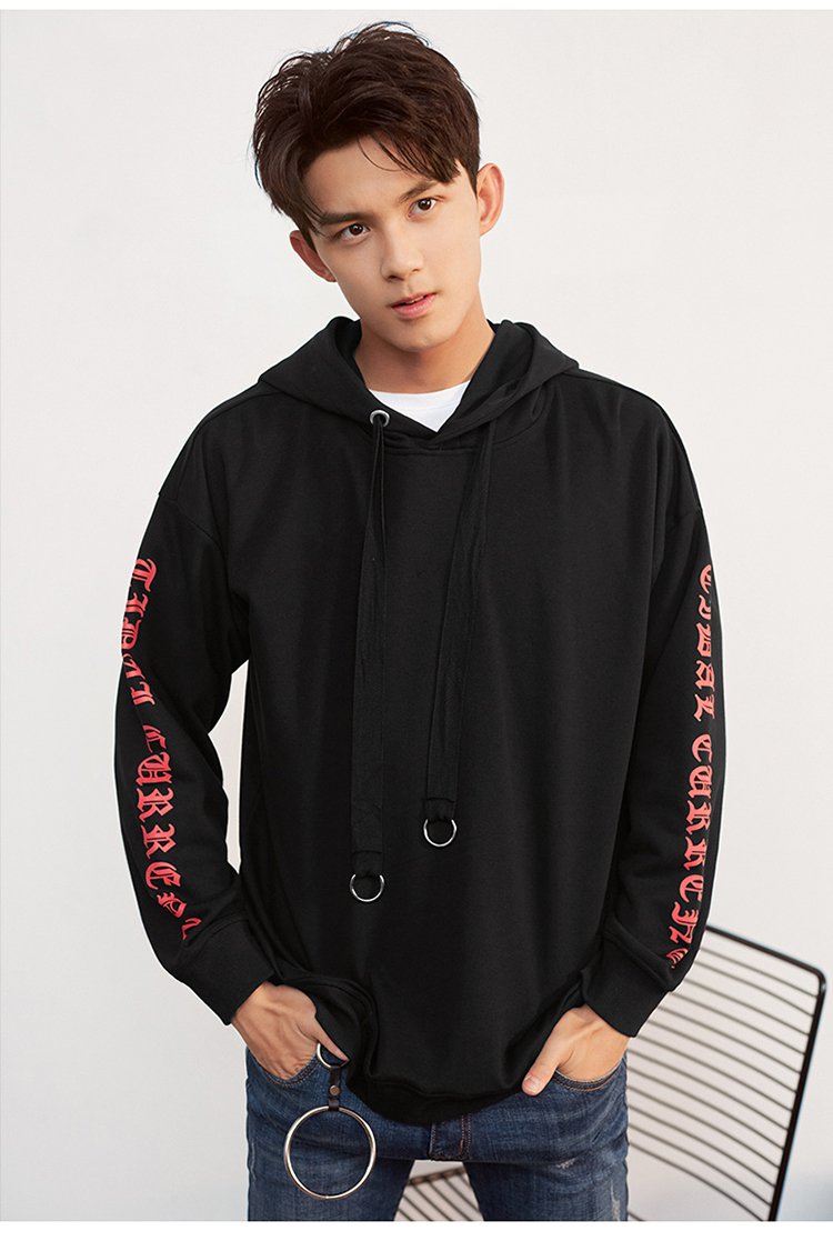 衣品天成男装特卖旗舰店【吴磊明星同款】春季新款潮流百搭男士卫衣7