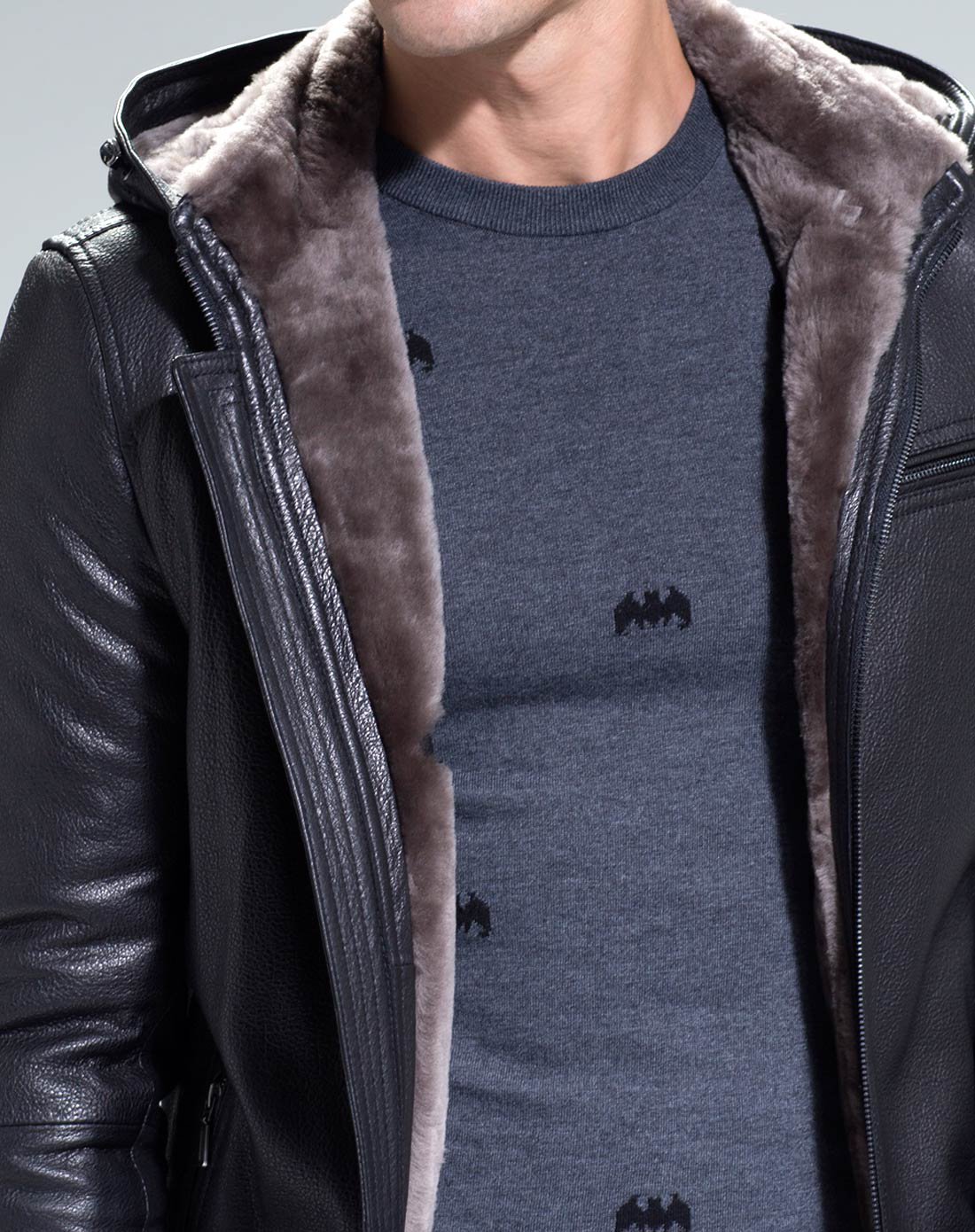 myriadglad jacks男装反季专场亲奢柔软绵羊皮革时尚带帽款皮毛外套