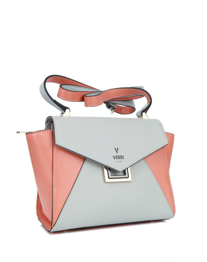 verri 独特机关锁设计几何撞色斜挎单肩女包