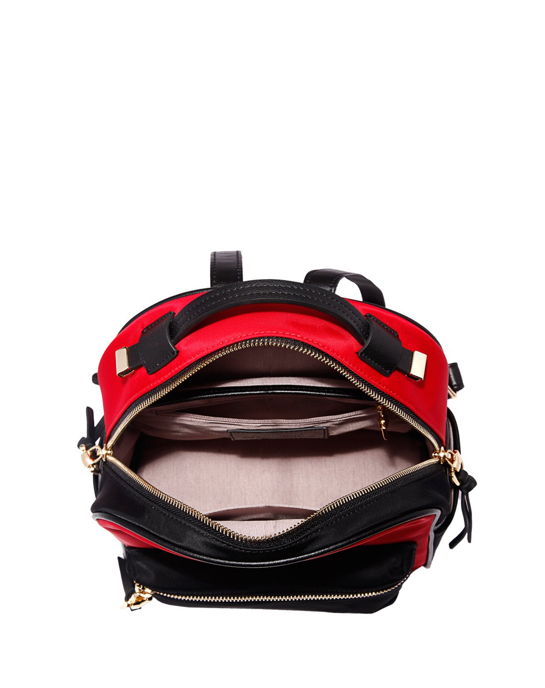 万里马 素雅系列潮流时尚女士撞色轻盈双肩包女包