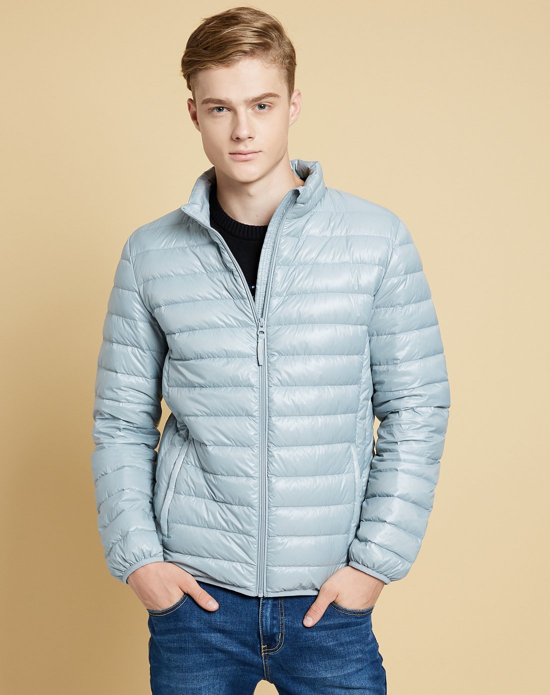 半价反季特惠-男装风暴清仓真维斯羽绒服男 冬季 男士立领修身可收纳