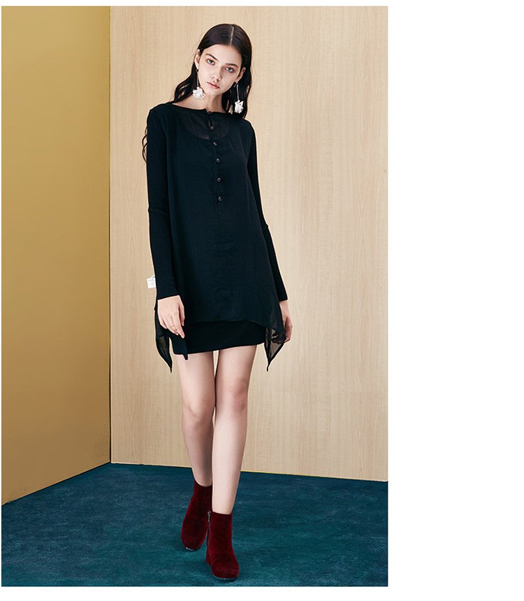 秋款时尚两件套连衣裙