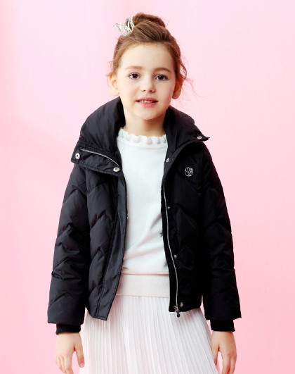 安奈儿童装女大童秋冬新款短款羽绒服