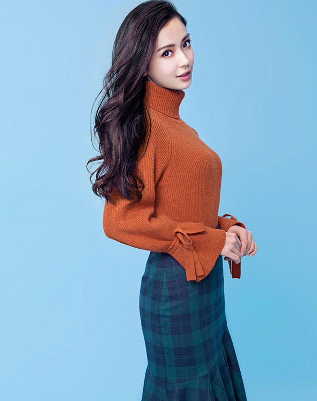 衣品天成eptison男女【angelababy明星同款】女款格子半身裙7wq770g