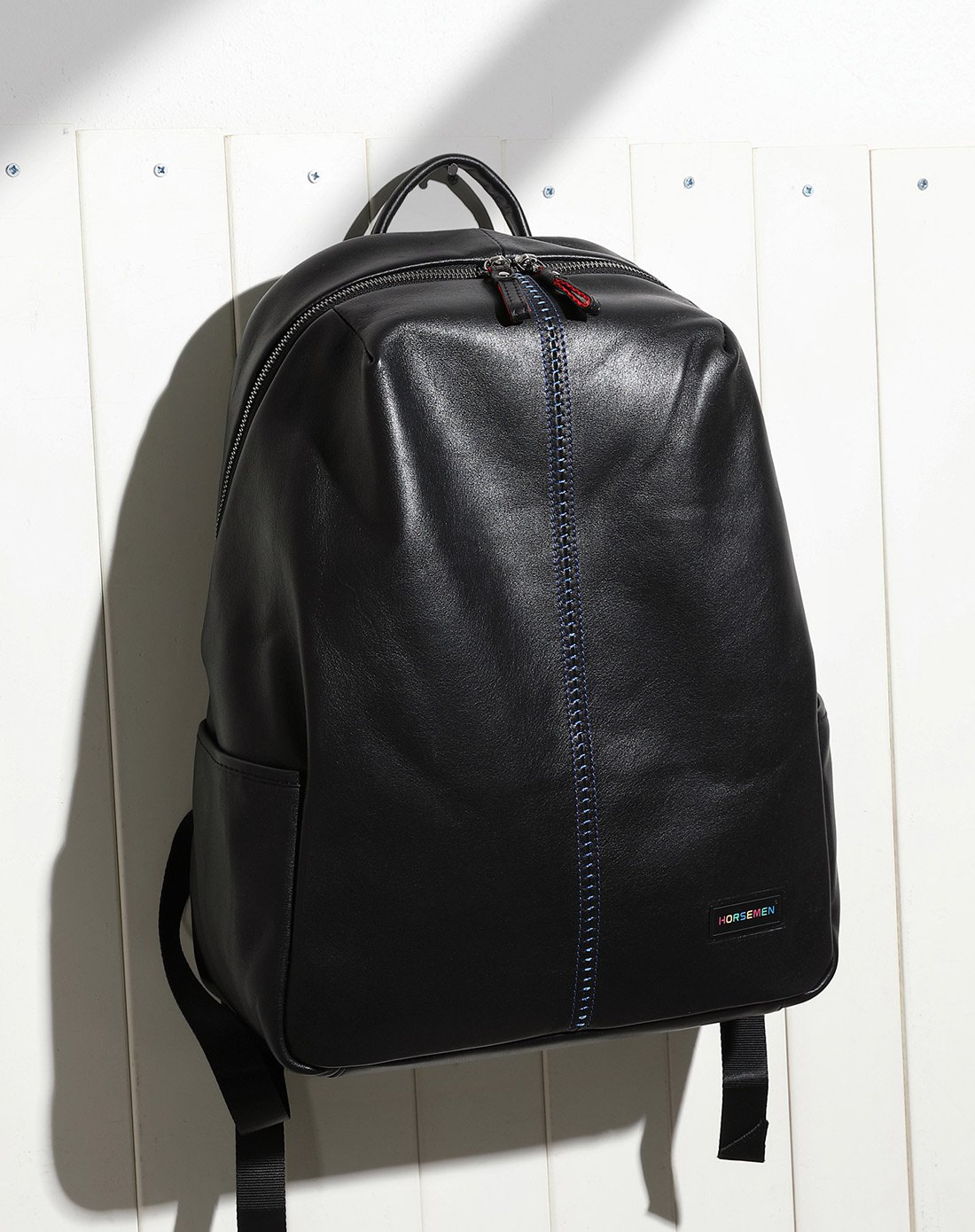 高档进口头层牛皮男款双背包 真皮商务休闲全皮双肩包