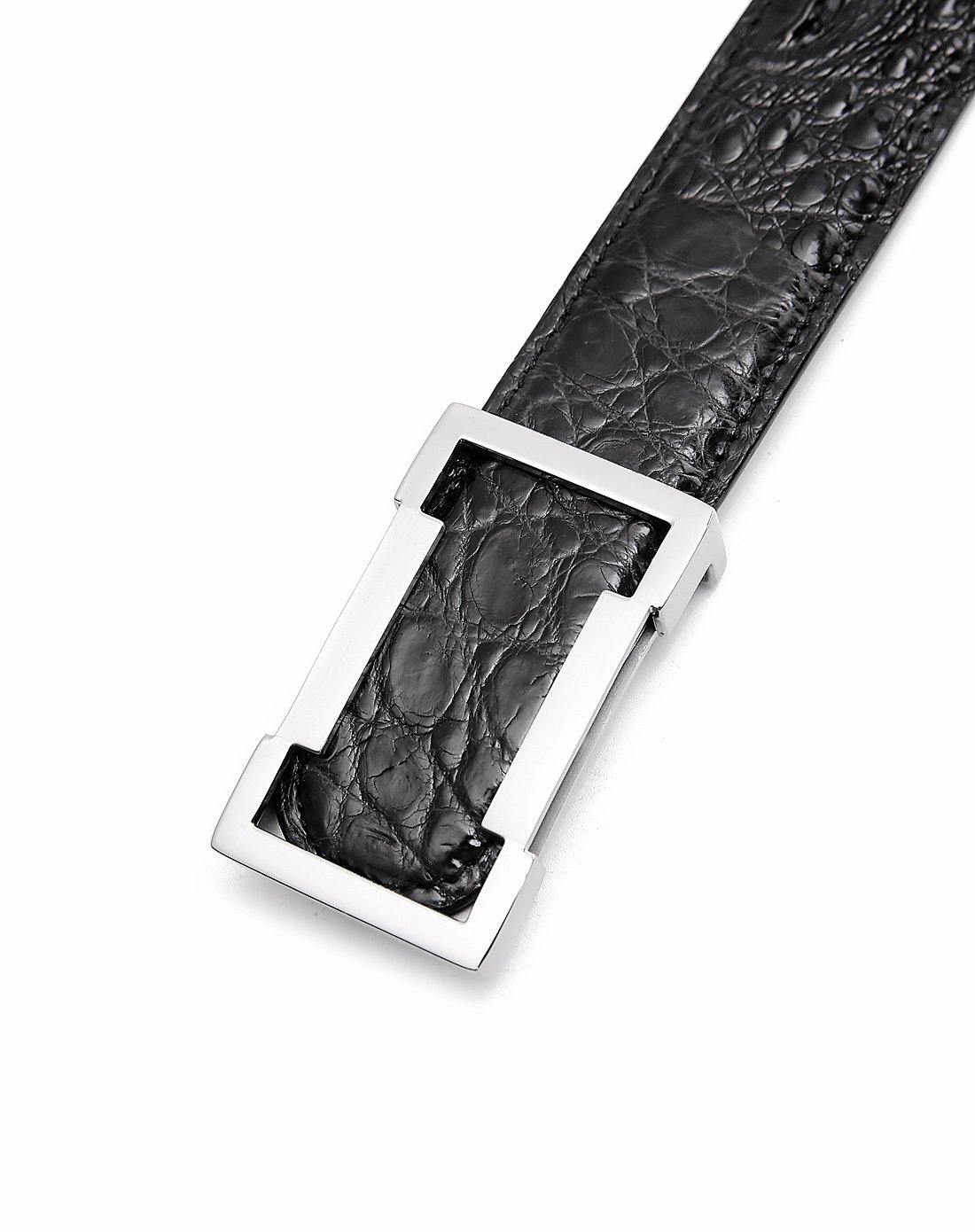 亲奢时尚系扣鳄鱼皮腰带