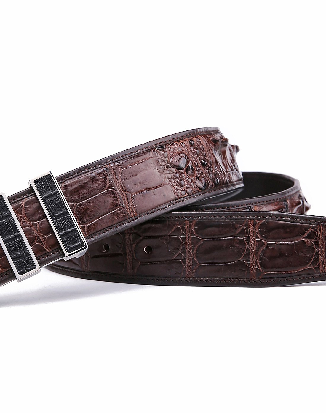 亲奢时尚系扣鳄鱼皮腰带
