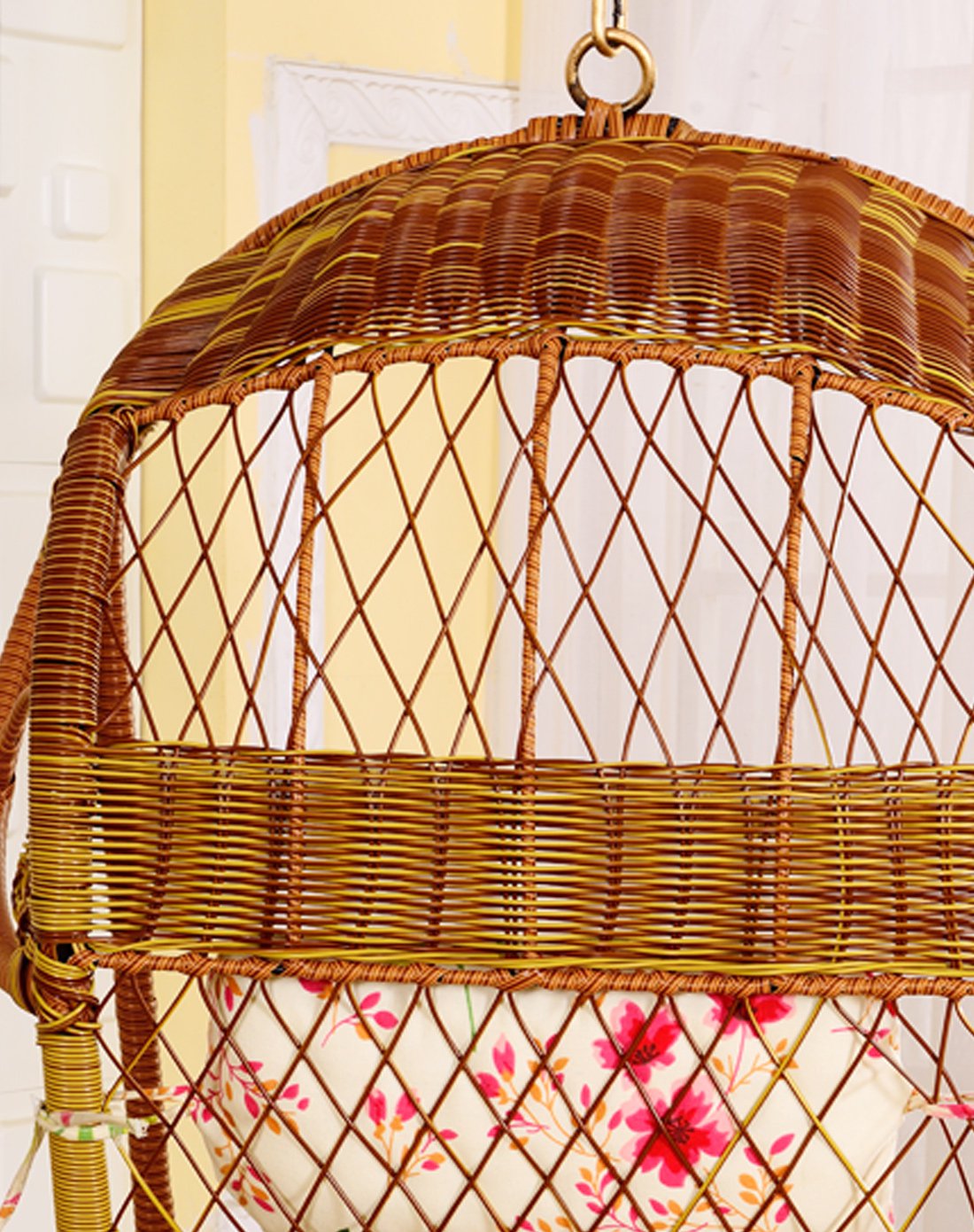 鸿满球藤编懒人摇篮椅宿舍吊床室内户外多功能秋千阳台椅吊篮藤椅子