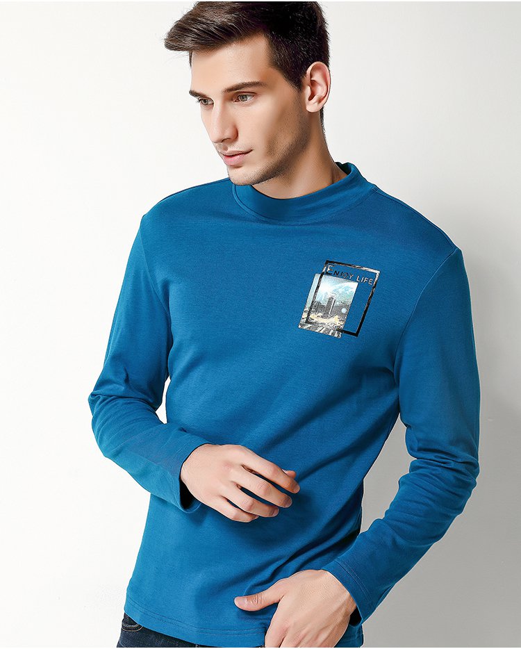 双面隔热保暖空气夹层底绒针织中领打底衫 品牌名称: 莱恩雷迪 商品