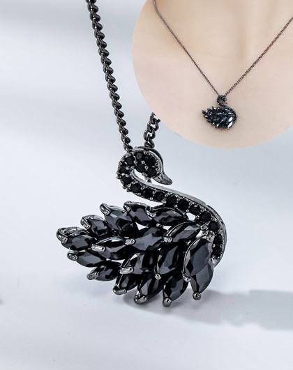 百搭黑天鹅成双成对项链
