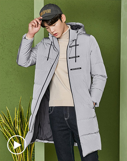 【杨洋明星同款】森马冬装男士韩版百搭中长款防风保暖80绒男士羽绒服