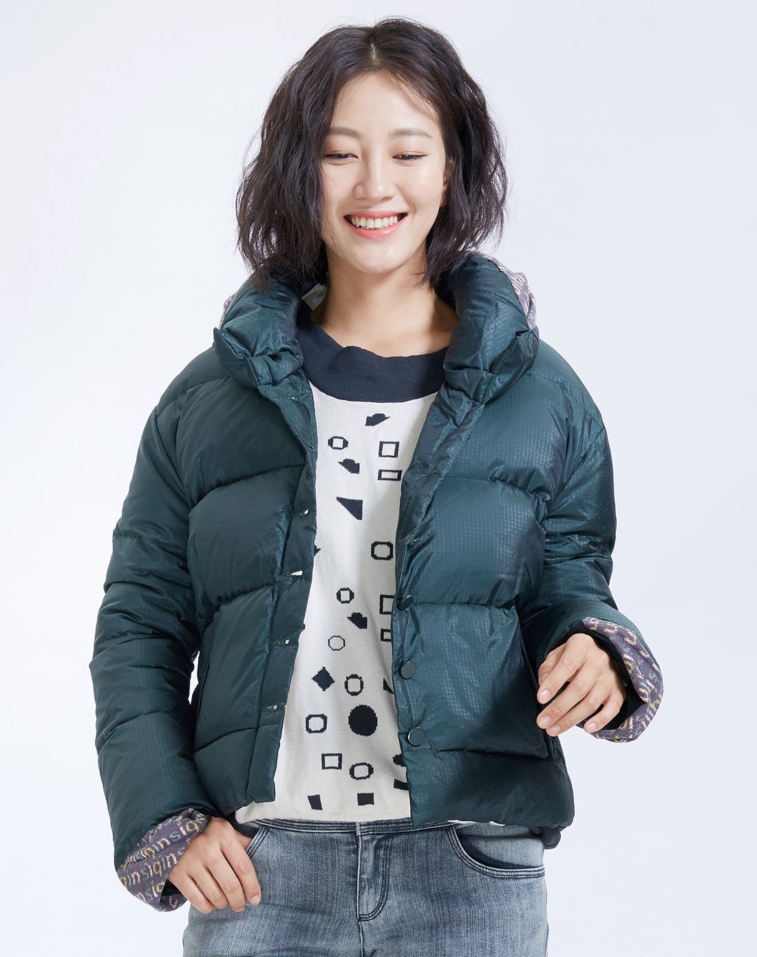 斯琴女装专场 时尚通勤个性短羽绒服