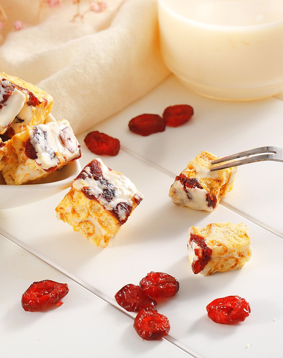 蔓越莓牛轧奶芙160gx3袋