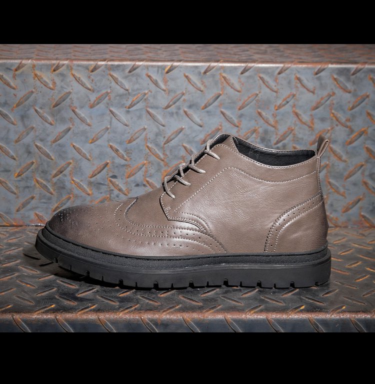 布洛克男士休闲男鞋英伦复古潮鞋马丁鞋