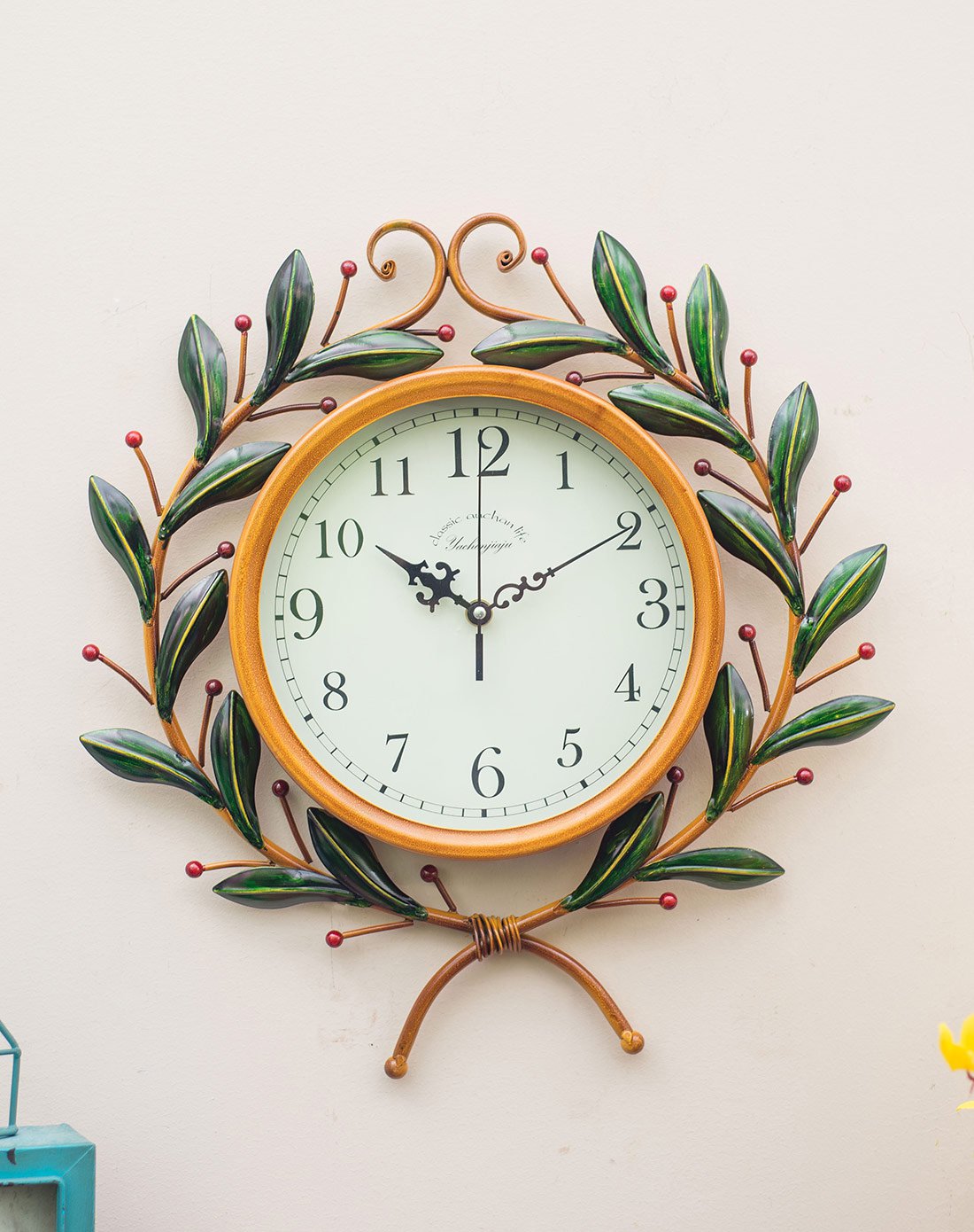 铁艺雕刻树枝创意钟饰