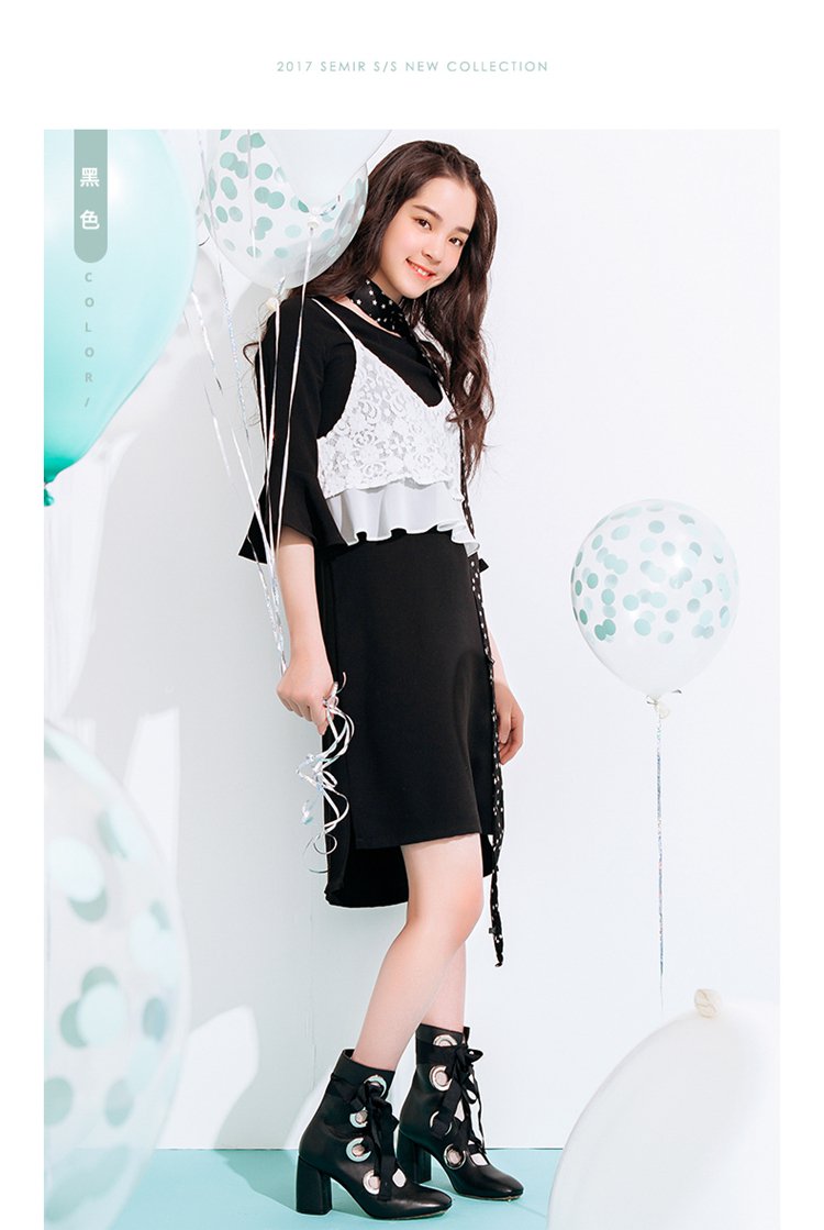 森马春季【欧阳娜娜明星同款】两件套女连衣裙