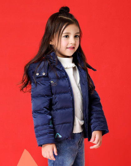 安奈儿童装女大童秋冬新款短款羽绒服